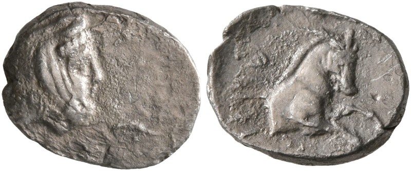 SAMARIA. 'Middle Levantine' Series. Circa 375-333 BC. Obol (Silver, 11 mm, 0.73 ...