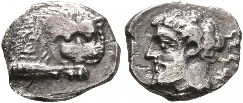 SAMARIA. 'Middle Levantine' Series. Circa 375-333 BC. Obol (Silver, 9 mm, 0.53 g...