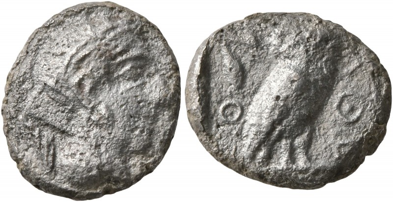 PHILISTIA (PALESTINE). Gaza. Mid 5th century-333 BC. Drachm (Silver, 15 mm, 3.73...