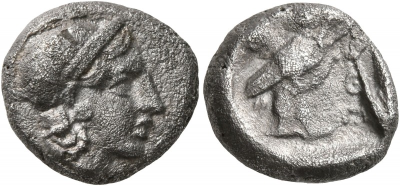 PHILISTIA (PALESTINE). Gaza. Mid 5th century-333 BC. Drachm (Silver, 14 mm, 3.86...