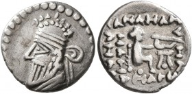 KINGS OF PARTHIA. Pakoros I, circa 78-120. Diobol (Silver, 13 mm, 1.10 g, 1 h), Ekbatana. Diademed and draped bust of Pakoros II to left, wearing tiar...