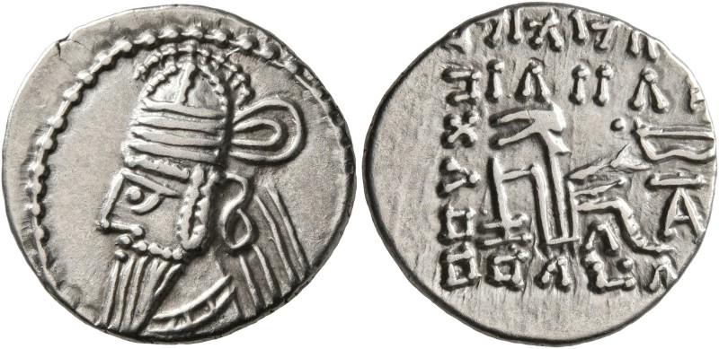 KINGS OF PARTHIA. Osroes II, circa 190-208. Drachm (Silver, 20 mm, 3.72 g, 12 h)...