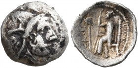 KINGS OF PERSIS. Baydād (Bagadat), late 3rd or early 2nd century BC. Obol (Silver, 10 mm, 0.50 g, 3 h). Head of Baydād to right, with short beard, mus...