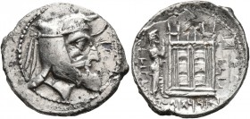 KINGS OF PERSIS. Oborzos (Vabharz), early-mid 2nd century BC. Drachm (Silver, 20 mm, 4.00 g, 7 h), Istakhr (Persepolis). Head of Vabharz with luxurian...