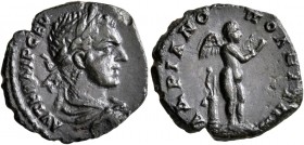THRACE. Hadrianopolis. Caracalla, 198-217. Hemiassarion (Bronze, 17 mm, 2.22 g, 6 h). AYT K M AYP CEY [ANTΩNEINOC] Laureate, draped and cuirassed bust...