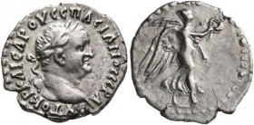 CAPPADOCIA. Caesaraea-Eusebia. Vespasian, 69-79. Hemidrachm (Silver, 15 mm, 1.56 g, 11 h). AYTOKP KAICAP OYЄCΠACIANOC CЄBA Laureate head of Vespasian ...