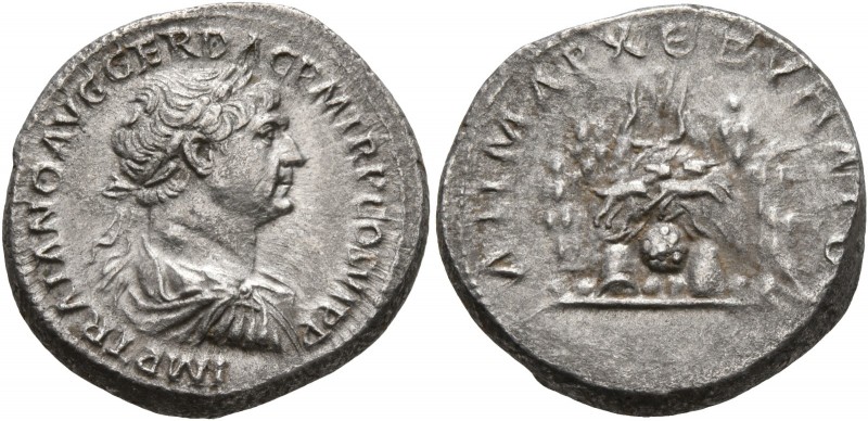 CAPPADOCIA. Caesaraea-Eusebia. Trajan, 98-117. Didrachm (Silver, 20 mm, 6.65 g, ...