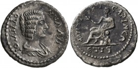 CAPPADOCIA. Caesaraea-Eusebia. Julia Domna, Augusta, 193-217. Drachm (Silver, 18 mm, 2.70 g, 11 h), RY 16 of Septimius Severus = 207/8. IOYΛIA ΔOMNA A...