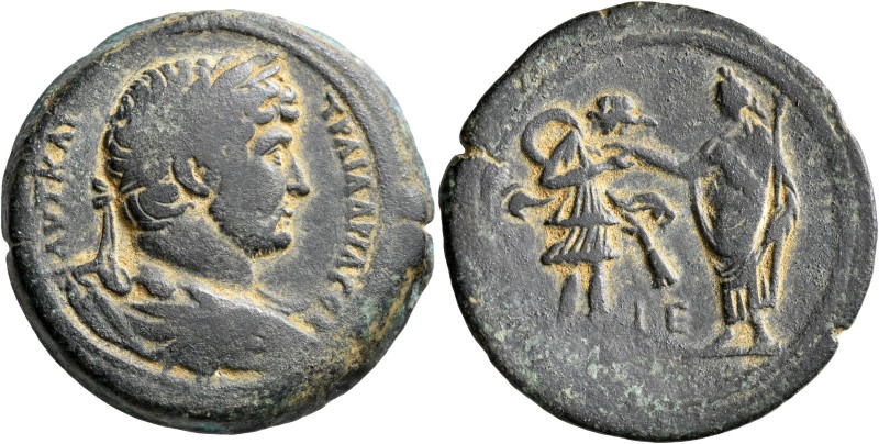 EGYPT. Alexandria. Hadrian, 117-138. Drachm (Bronze, 35 mm, 27.35 g, 11 h), RY 1...