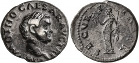 Otho, 69. Denarius (Silver, 19 mm, 2.89 g, 6 h), Rome, 15 January-16 April 69. IMP M OTHO CAESAR AVG TR P Bare head of Otho to right. Rev. SECVRITAS P...