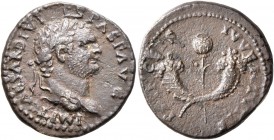 Titus, 79-81. Semis (Orichalcum, 19 mm, 3.46 g, 7 h), uncertain mint in Thrace, 80-81. IMP T CAESAR DIVI VESPAS F AVG Laureate head of Titus to right....