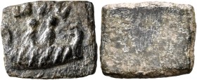 Anonymous issues. Tessera (Bronze, 12x14 mm, 1.72 g), circa 1st-2nd centuries. MPV Galley with two oarsmen to left. Rev. Blank. CNG E-Auction 313 (013...