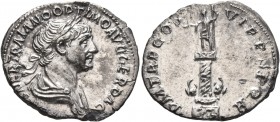 Trajan, 98-117. Denarius (Silver, 20 mm, 2.60 g, 6 h), Rome, 113-114. IMP TRAIANO AVG GER DAC P M TR P COS VI P P Laureate, draped and cuirassed bust ...