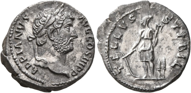 Hadrian, 117-138. Denarius (Silver, 18 mm, 3.00 g, 6 h), Rome, circa mid 130s. H...