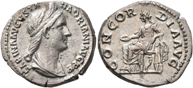 Sabina, Augusta, 128-136/7. Denarius (Silver, 18 mm, 3.13 g, 6 h), Rome, circa 1...