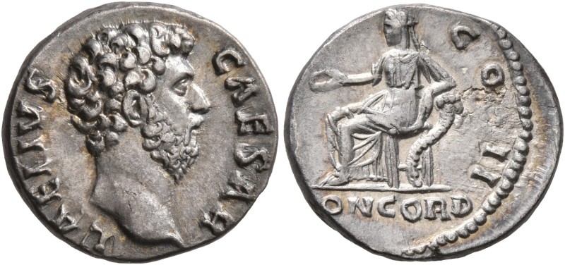 Aelius, Caesar, 136-138. Denarius (Silver, 17 mm, 3.21 g, 6 h), Rome, 137. L AEL...