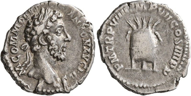 Commodus, 177-192. Denarius (Silver, 19 mm, 2.97 g, 5 h), Rome, 184. M COMMODVS ...