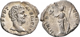 Clodius Albinus, as Caesar, 193-195. Denarius (Silver, 19 mm, 2.20 g, 1 h), Rome, 194-195. D CLOD SEPT ALBIN CAES Bare head of Clodius Albinus to righ...