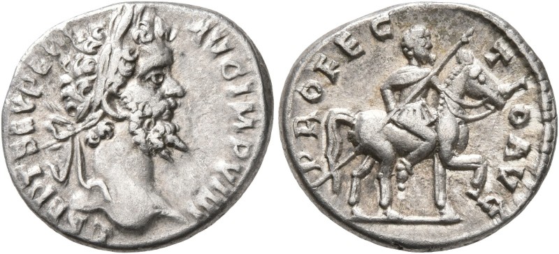 Septimius Severus, 193-211. Denarius (Silver, 18 mm, 3.08 g, 1 h), Laodicea, 197...