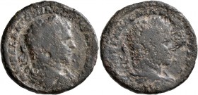 Caracalla, 198-217. Sestertius (Orichalcum, 30 mm, 17.29 g, 12 h), a contemporary cast imitation. M AVREL ANTONINVS PIVS AVG BRIT Laureate, draped and...