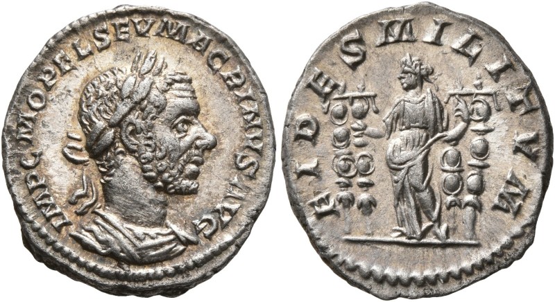 Macrinus, 217-218. Denarius (Silver, 19 mm, 2.00 g, 12 h), Rome, March-June 218....