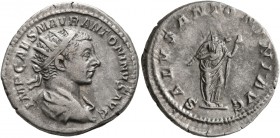 Elagabalus, 218-222. Antoninianus (Silver, 22 mm, 5.00 g, 6 h), 219-220. IMP CAES M AVR ANTONINVS AVG Radiate, draped and cuirassed bust of Elagabalus...