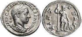 Severus Alexander, 222-235. Denarius (Silver, 20 mm, 2.68 g, 12 h), Rome, 225. IMP C M AVR SEV ALEXAND AVG Laureate and draped bust of Severus Alexand...