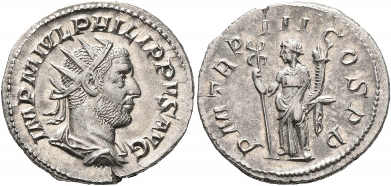 Philip I, 244-249. Antoninianus (Silver, 22 mm, 3.82 g, 8 h), Rome, 246. IMP M I...