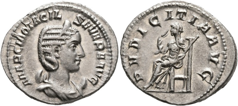 Otacilia Severa, Augusta, 244-249. Antoninianus (Silver, 24 mm, 4.08 g, 12 h), R...