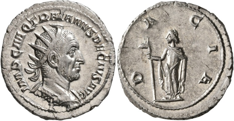 Trajan Decius, 249-251. Antoninianus (Silver, 23 mm, 4.51 g, 6 h), Rome. IMP C M...