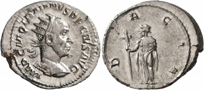 Trajan Decius, 249-251. Antoninianus (Silver, 23 mm, 4.20 g, 12 h), Rome. IMP C ...