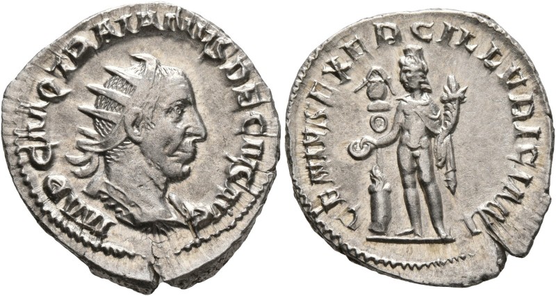 Trajan Decius, 249-251. Antoninianus (Silver, 22 mm, 3.82 g, 1 h), Rome. IMP C M...