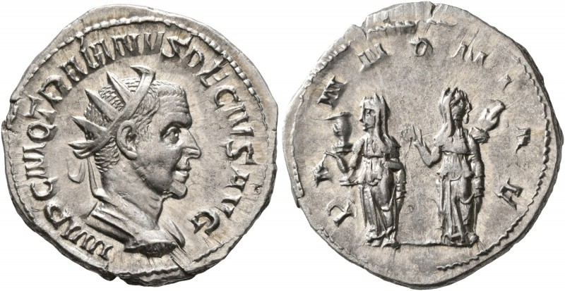 Trajan Decius, 249-251. Antoninianus (Silver, 23 mm, 3.80 g, 7 h), Rome. IMP C M...