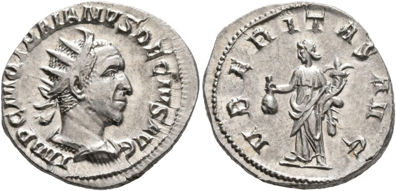 Trajan Decius, 249-251. Antoninianus (Silver, 21 mm, 3.88 g, 5 h), Rome. IMP C M...