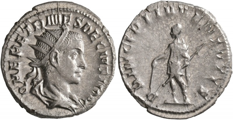 Trajan Decius, 249-251. Antoninianus (Silver, 22 mm, 3.67 g, 6 h), Rome, circa 2...