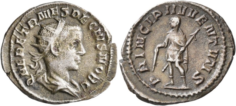 Herennius Etruscus, as Caesar, 249-251. Antoninianus (Silver, 23 mm, 3.13 g, 1 h...