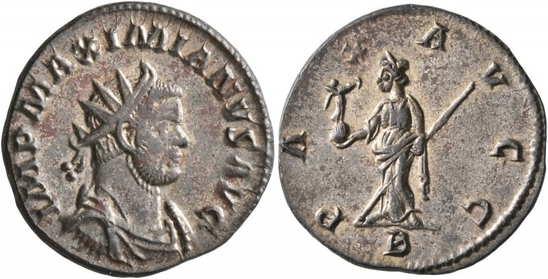 Maximianus, first reign, 286-305. Antoninianus (Silvered bronze, 21 mm, 3.66 g, ...