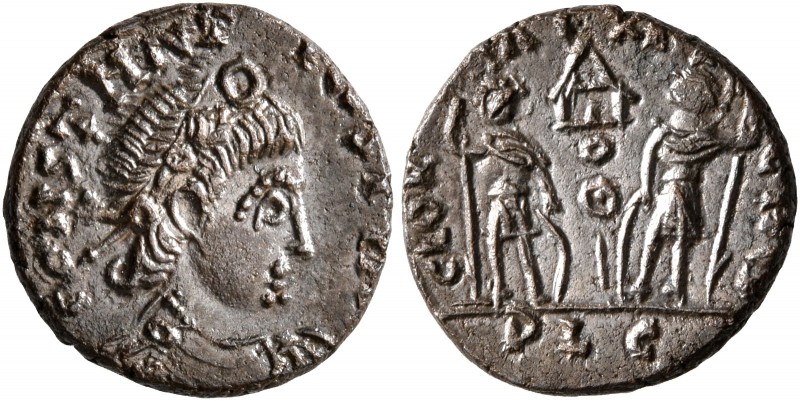 Constans, as Caesar, 333-337. Follis (Bronze, 13 mm, 1.81 g, 4 h), a contemporar...