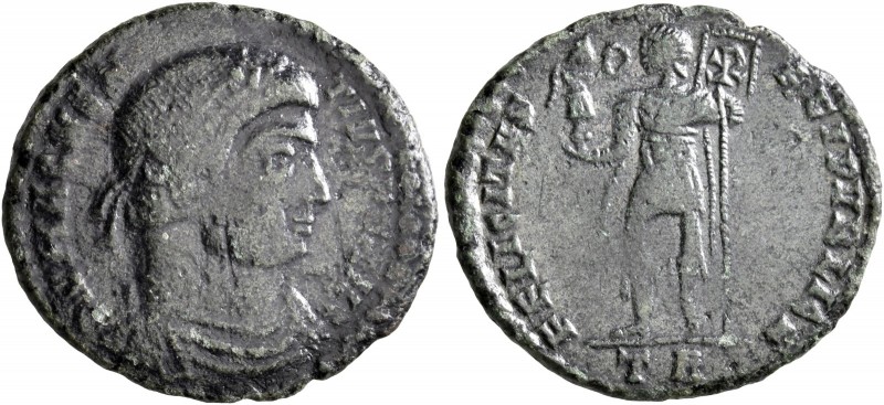 Magnentius, 350-353. Follis (Bronze, 22 mm, 4.18 g, 7 h), a contemporary imitati...