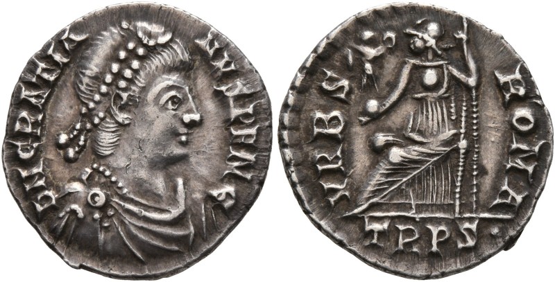 Gratian, 367-383. Siliqua (Silver, 18 mm, 2.01 g, 1 h), Treveri, 367-375. D N GR...