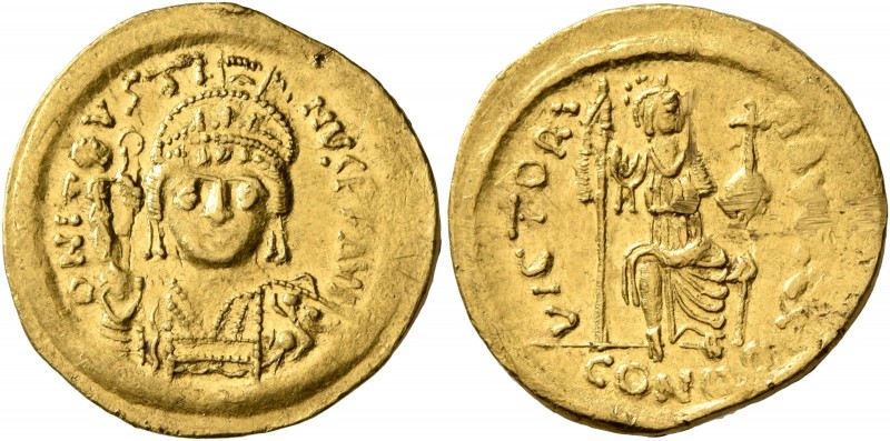 Justin II, 565-578. Solidus (Gold, 20 mm, 4.43 g, 6 h), Constantinopolis, 566/7-...