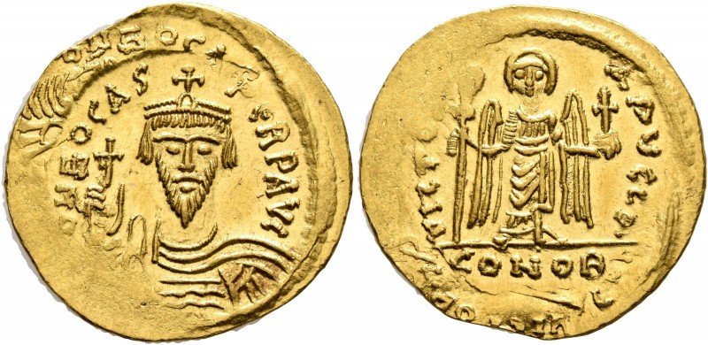 Phocas, 602-610. Solidus (Gold, 23 mm, 4.46 g, 7 h), Constantinopolis, 603-607. ...