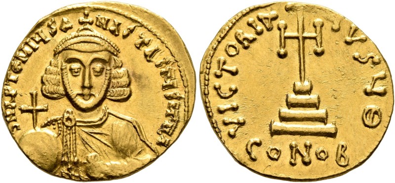 Anastasius II Artemius, 713-715. Solidus (Gold, 20 mm, 4.30 g, 6 h), Constantino...