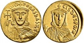 Nicephorus I, with Stauracius, 802-811. Solidus (Gold, 20 mm, 4.42 g, 6 h), Constantinopolis, 803-811. ҺICIFOROS bASILЄ' Crowned and draped bust of Ni...