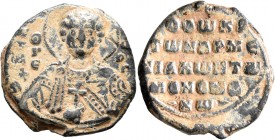 Pothos Monomachos, orphanotrophos and judge of the Armeniakon theme, 11th century. Seal (Lead, 25 mm, 9.77 g, 11 h). Circular legend +KЄ R[OHΘ Tω Cω Δ...