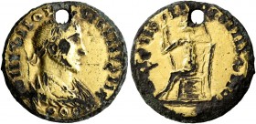 UNCERTAIN GERMANIC TRIBES, Pseudo-Imperial coinage. Late 3rd-early 4th centuries. 'Aureus' (Subaeratus, 19 mm, 2.51 g, 12 h), imitating Probus, 276-28...
