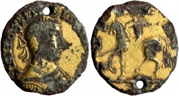 UNCERTAIN GERMANIC TRIBES, Pseudo-Imperial coinage. Late 3rd-4th centuries. 'Aureus' (Subaeratus, 18 mm, 1.84 g, 6 h), imitating Diocletian, 284-305, ...