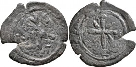CRUSADERS. Edessa. Richard of Salerno, regent, 1104-1108. Follis (Bronze, 29 mm, 6.37 g). KЄ / BOHΘ / PIKAP / Δω ('Lord, help Richard' in Greek) in fo...