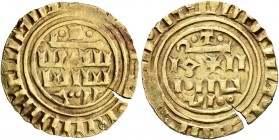 CRUSADERS. County of Tripoli. Bohémond IV of Antioch to Bohémond VII, 1187-1287. Bezant (Gold, 21 mm, 3.64 g, 3 h), imitating a dinar of the Fatimid c...