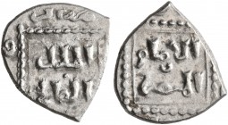 CRUSADERS. Crusader Imitations of Islamic Dirhams. 1/6 Dirham (Silver, 12 mm, 0.75 g, 7 h), imitating a half dirham of the Ayyubids from Dimashq, date...